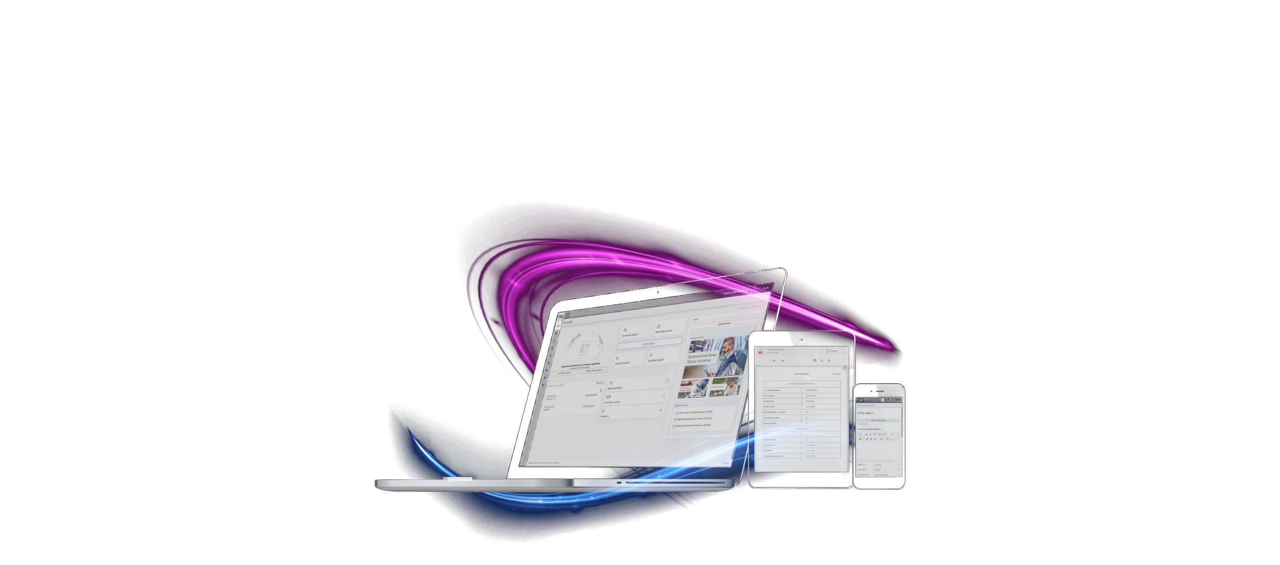 KİP platformunun dizüstü, tablet ve mobil cihazlarda görünümü