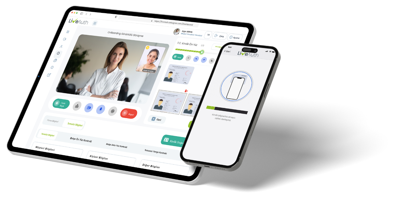 LiveAuth tablet ve mobil cihazlarda müşteri edinimi