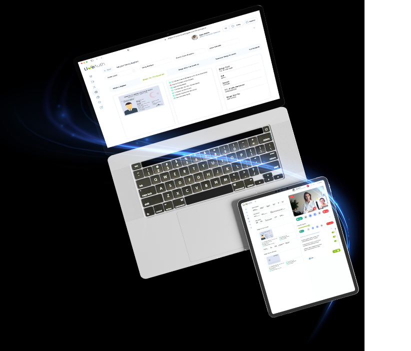 LiveAuth kimlik kartı ve pasaport doğrulama başarı ekranı