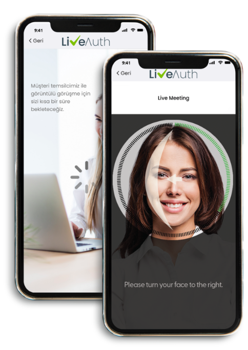 LiveAuth yüz doğrulama başarı ekranı
