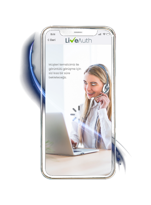 LiveAuth bekleme ekranı mobil görünümü